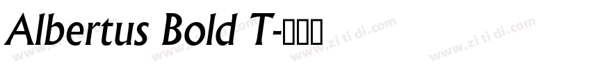Albertus Bold T字体转换